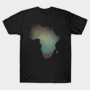 Africa Map Finger print T-Shirt